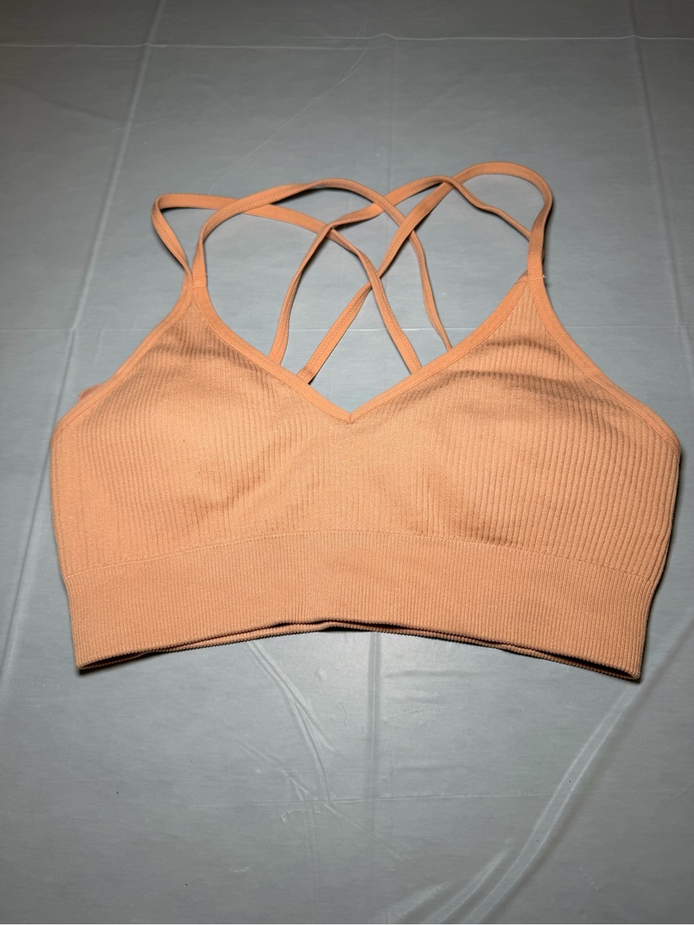 aerie Strappy Seamless Bralette - Peach